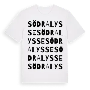 Södra Lysse ordlek t-shirt – ekologisk bomull t-shirt från Pinshirt