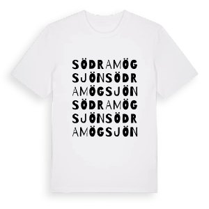 Södra Mögsjön ordlek t-shirt – ekologisk bomull t-shirt från PinShirt