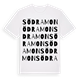White t-shirt med Södra Mon ordlek t-shirt