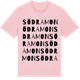 Pink Cotton t-shirt med Södra Mon ordlek t-shirt