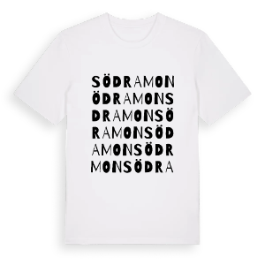 Södra Mon ordlek t-shirt – ekologisk bomull t-shirt från PinShirt