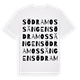 White t-shirt med Södra Mossängen ordlek t-shirt