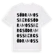 White t-shirt med Södra Mossberg ordlek t-shirt