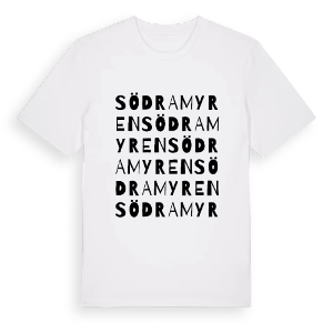 Södra Myren ordlek t-shirt – ekologisk bomull t-shirt från PinShirt