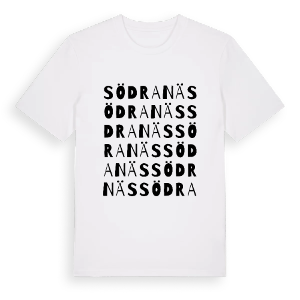 Södra Näs ordlek t-shirt – ekologisk bomull t-shirt från PinShirt