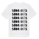 White t-shirt med Södra Näs ordlek t-shirt