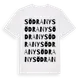 White t-shirt med Södra Ny ordlek t-shirt