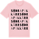Pink Cotton t-shirt med Södra Pikkärr ordlek t-shirt