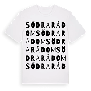 Södra Rådom ordlek t-shirt – ekologisk bomull t-shirt från PinShirt