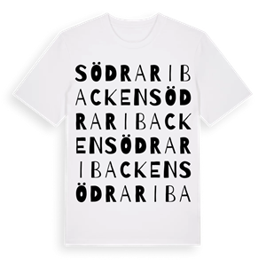 Södra Ribacken ordlek t-shirt – ekologisk bomull t-shirt från PinShirt