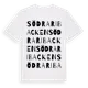 White t-shirt med Södra Ribacken ordlek t-shirt