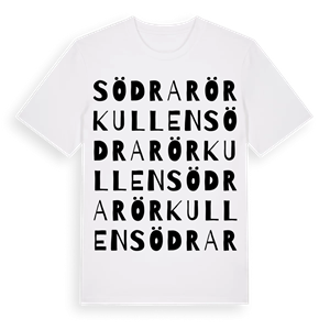 Södra Rörkullen ordlek t-shirt – ekologisk bomull t-shirt från Pinshirt