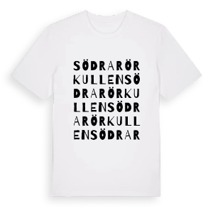 Södra Rörkullen ordlek t-shirt – ekologisk bomull t-shirt från PinShirt