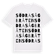White t-shirt med Södra Sågbråten ordlek t-shirt