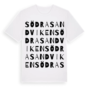 Södra Sandviken ordlek t-shirt – ekologisk bomull t-shirt från PinShirt
