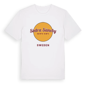 Södra Såneby cirkel t-shirt – ekologisk bomull t-shirt från PinShirt