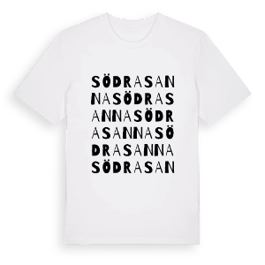 Södra Sanna ordlek t-shirt – ekologisk bomull t-shirt från PinShirt
