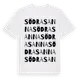 White t-shirt med Södra Sanna ordlek t-shirt