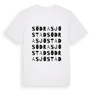 Södra Sjöstad ordlek t-shirt – ekologisk bomull t-shirt från PinShirt