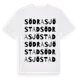 White t-shirt med Södra Sjöstad ordlek t-shirt