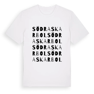 Södra Skarbol ordlek t-shirt – ekologisk bomull t-shirt från PinShirt