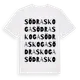 White t-shirt med Södra Skoga ordlek t-shirt