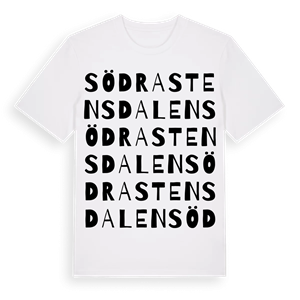Södra Stensdalen ordlek t-shirt – ekologisk bomull t-shirt från Pinshirt