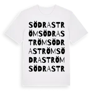 Södra Ström ordlek t-shirt – ekologisk bomull t-shirt från Pinshirt