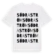 White t-shirt med Södra Ström ordlek t-shirt