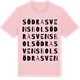 Pink Cotton t-shirt med Södra Svensbol ordlek t-shirt