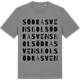 Mid Heather Gray t-shirt med Södra Svensbol ordlek t-shirt