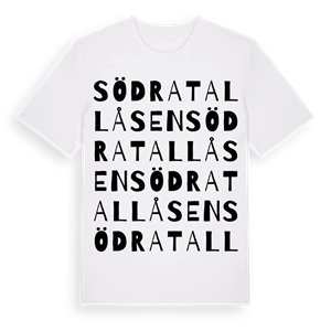 Södra Tallåsen ordlek t-shirt – ekologisk bomull t-shirt från Pinshirt