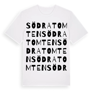 Södra Tomten ordlek t-shirt – ekologisk bomull t-shirt från PinShirt