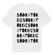 White t-shirt med Södra Törne ordlek t-shirt