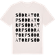 Vintage White t-shirt med Södra Torp ordlek t-shirt