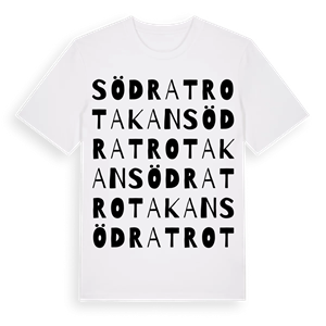 Södra Trotakan ordlek t-shirt – ekologisk bomull t-shirt från PinShirt