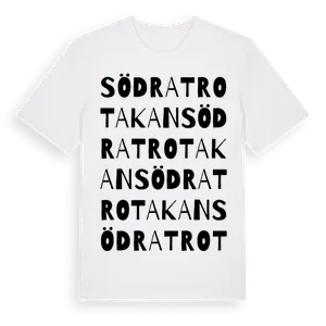 Södra Trotakan ordlek t-shirt – ekologisk bomull t-shirt från Pinshirt
