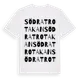 White t-shirt med Södra Trotakan ordlek t-shirt