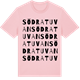 Pink Cotton t-shirt med Södra Tuvan ordlek t-shirt