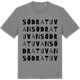 Mid Heather Gray t-shirt med Södra Tuvan ordlek t-shirt