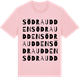 Pink Cotton t-shirt med Södra Udden ordlek t-shirt
