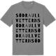 Mid Heather Gray t-shirt med Södra Ullvettern ordlek t-shirt