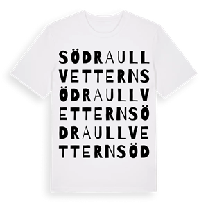 Södra Ullvettern ordlek t-shirt – ekologisk bomull t-shirt från Pinshirt