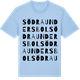 Blue Soul t-shirt med Södra Undersbol ordlek t-shirt