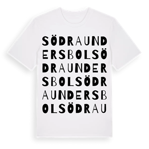 Södra Undersbol ordlek t-shirt – ekologisk bomull t-shirt från PinShirt