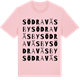 Pink Cotton t-shirt med Södra Väsby ordlek t-shirt