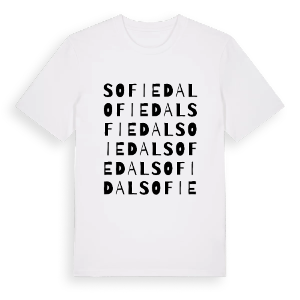 Sofiedal ordlek t-shirt – ekologisk bomull t-shirt från PinShirt