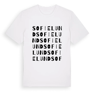 Sofielund ordlek t-shirt – ekologisk bomull t-shirt från PinShirt