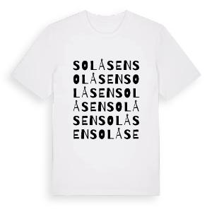 Solåsen ordlek t-shirt – ekologisk bomull t-shirt från PinShirt