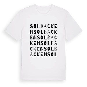 Solbacken ordlek t-shirt – ekologisk bomull t-shirt från PinShirt